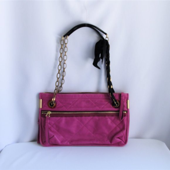 Lanvin Paris Amelia Lambskin Magenta Bag